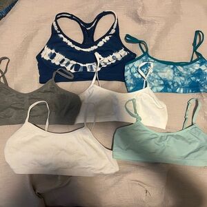 Hanes Kids Sports Bras - Blue, Gray, White, Teal